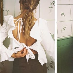 Free People Tulla Babydoll Blouse NWT